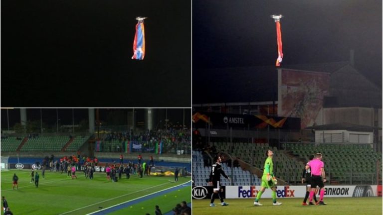 ‘Përsëritet Beogradi’ – droni ndërprenë ndeshjen e Ligës së Evropës shkaku i një mesazhi politik