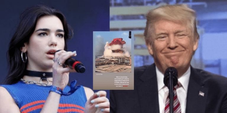 Dua Lipa reagon pas zjarrit në Beirut, kërkon dorëheqjen e Donald Trump: Ky njeri është shaka