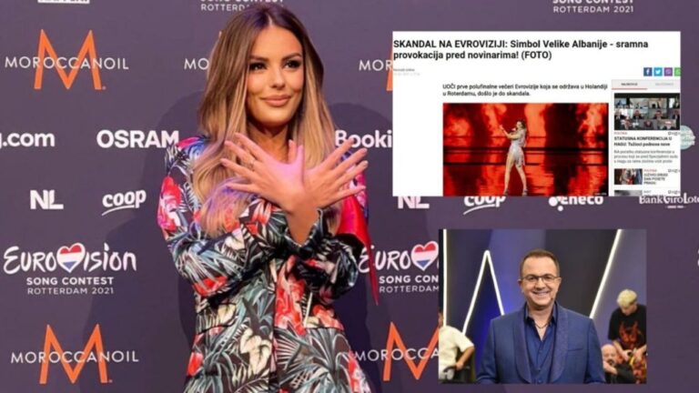 Bëri shqiponjën në Eurovision, media serbe e quajti skandaI, reagon Ardit Gjebrea i etiketon si të sëmurë mendorë