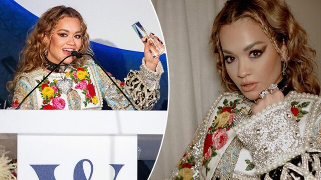 Rita Ora fiton çmimin “British Artistic Icon Award”, paraqitet me veshje me elemente tradicionale shqiptare