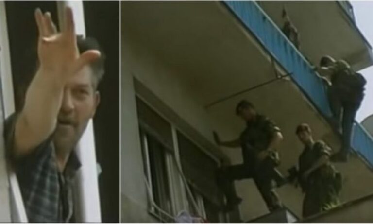 Momenti kur KFOR-i e arreston serbin që kishte uzurpuar një banesë në Prishtinë (video)