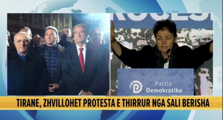 “Ballkani i hapur’ thikë pas shpine për Kosovën”, Tërmkolli flet gjatë protestës në Tiranë
