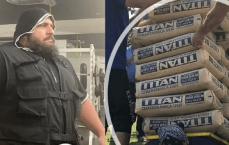 Kosovari tenton të thyej rekord botëror, për të mbajtur 1500 kilogramë cement mbi shpinë!