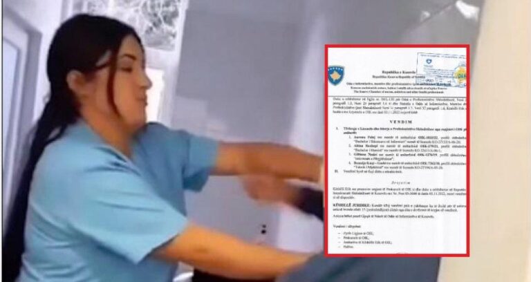 Merret vendimi: U hiqet licenca katër infermiereve të përfshira në sulmin ndaj të moshuarës në Pejë