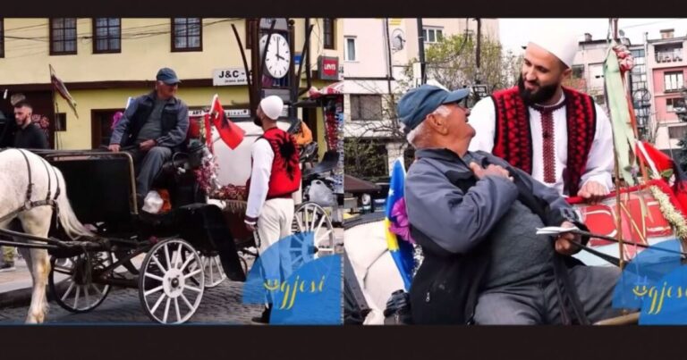 ”Oh bre djaIë”, pIaku me pajton në Prizren emocionohet pasi që mërgimtarët i dhuruan 200 euro për shërbimet e tij